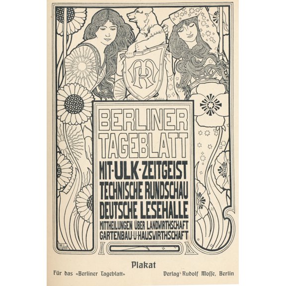24x35in Plakat Berliner Tageblatt. Poster for the Berliner Tageblatt 【Photo Paper】
