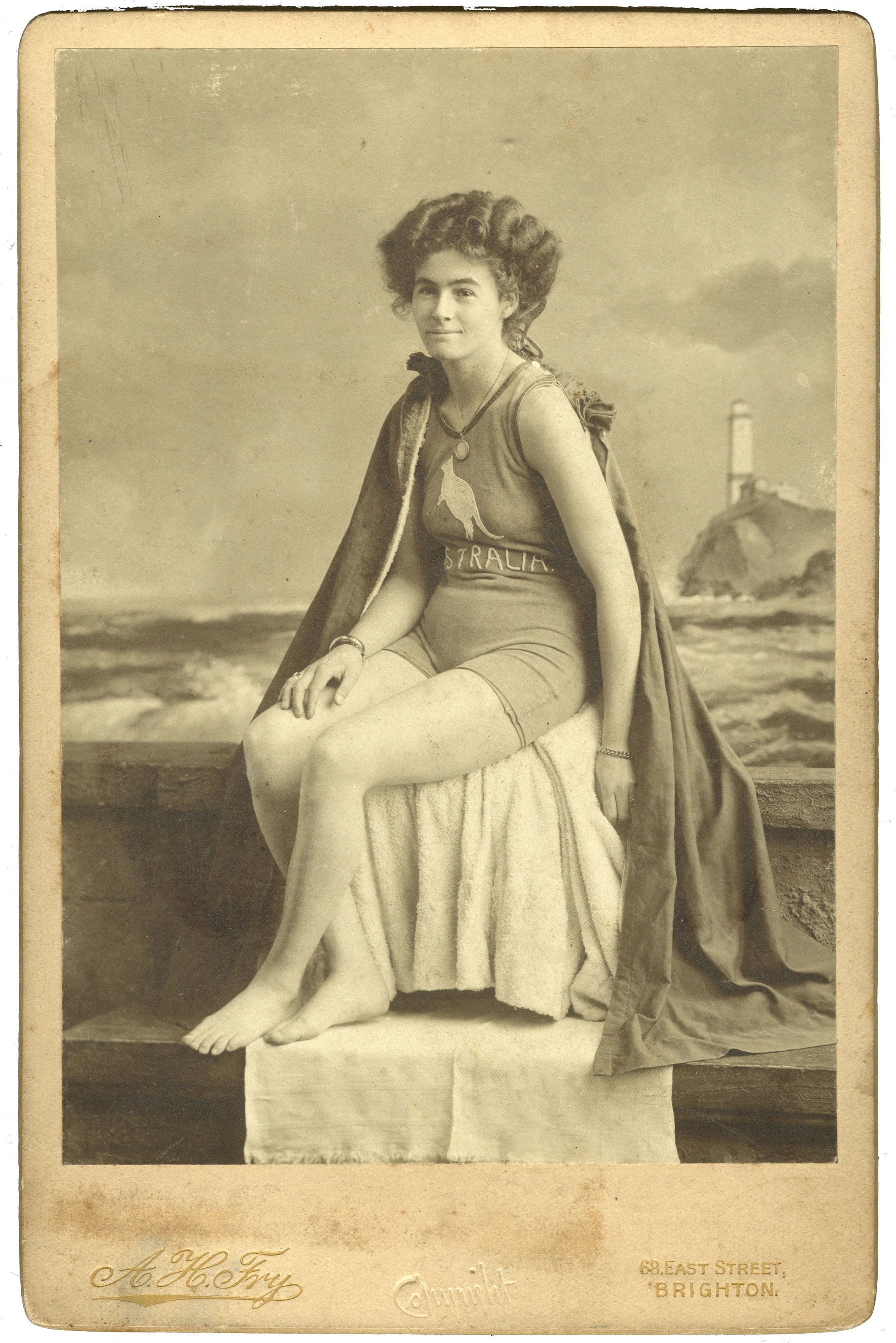 24x35in Poster Beatrice Kerr in her Australian swimsuit 1910 - Walmart.com