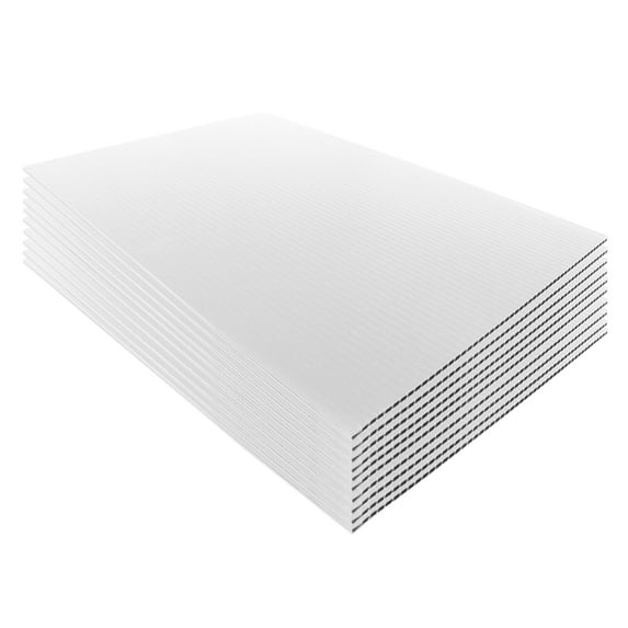 24x36 4mm Corrugated Plastic Sheets 5 Pack White Waterproof Lightweight, Blank Boards Double Sided for Lawn Signs, Garage Sales and Real State. Various Sizes, Colors by WholesaleArtsFrames-com
