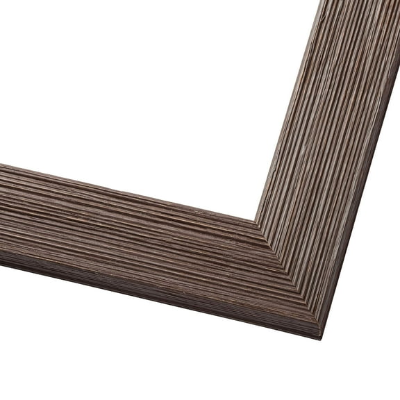 24x36 Brown Rustic Wide Barnwood Picture Frame - UV Acrylic, Foam Board Backing, Hanging Hardware