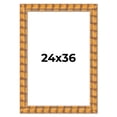 thumbnail image 1 of 24x36 Frame Beige Real Wood Picture Frame Width 3 inches | Interior Frame Depth 0.5 inches |, 1 of 8