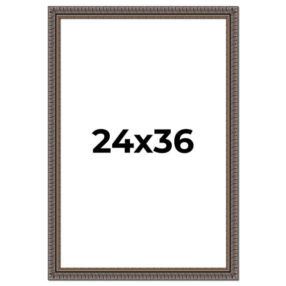 24x36 Frame Black Feather Payton Ornate Solid Wood Picture Frame Width 1.75 Inches | Interior Depth