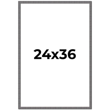 24x36 Frame Blue Kingsley Pewter Solid Wood Picture Frame Width 0.75 Inches |Interior Depth 0.5