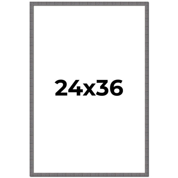 24x36 Frame Blue Kingsley Pewter Solid Wood Picture Frame Width 0.75 Inches |Interior Depth 0.5