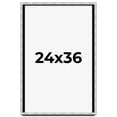 thumbnail image 1 of 24x36 Frame Brushed Silver Solid Wood Picture Frame | 0.75 Inch Moulding Width | Rabbet Depth 0.75, 1 of 5