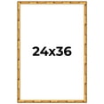 thumbnail image 1 of 24x36 Frame Gold Bamboo Solid Wood Picture Frame | 1 Inch Moulding Width | Interior Frame Depth, 1 of 8