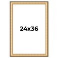 thumbnail image 1 of 24x36 Frame Gold Plein Aire Solid Wood Picture Frame Width 2 Inches | Interior Frame Depth 0.5, 1 of 8