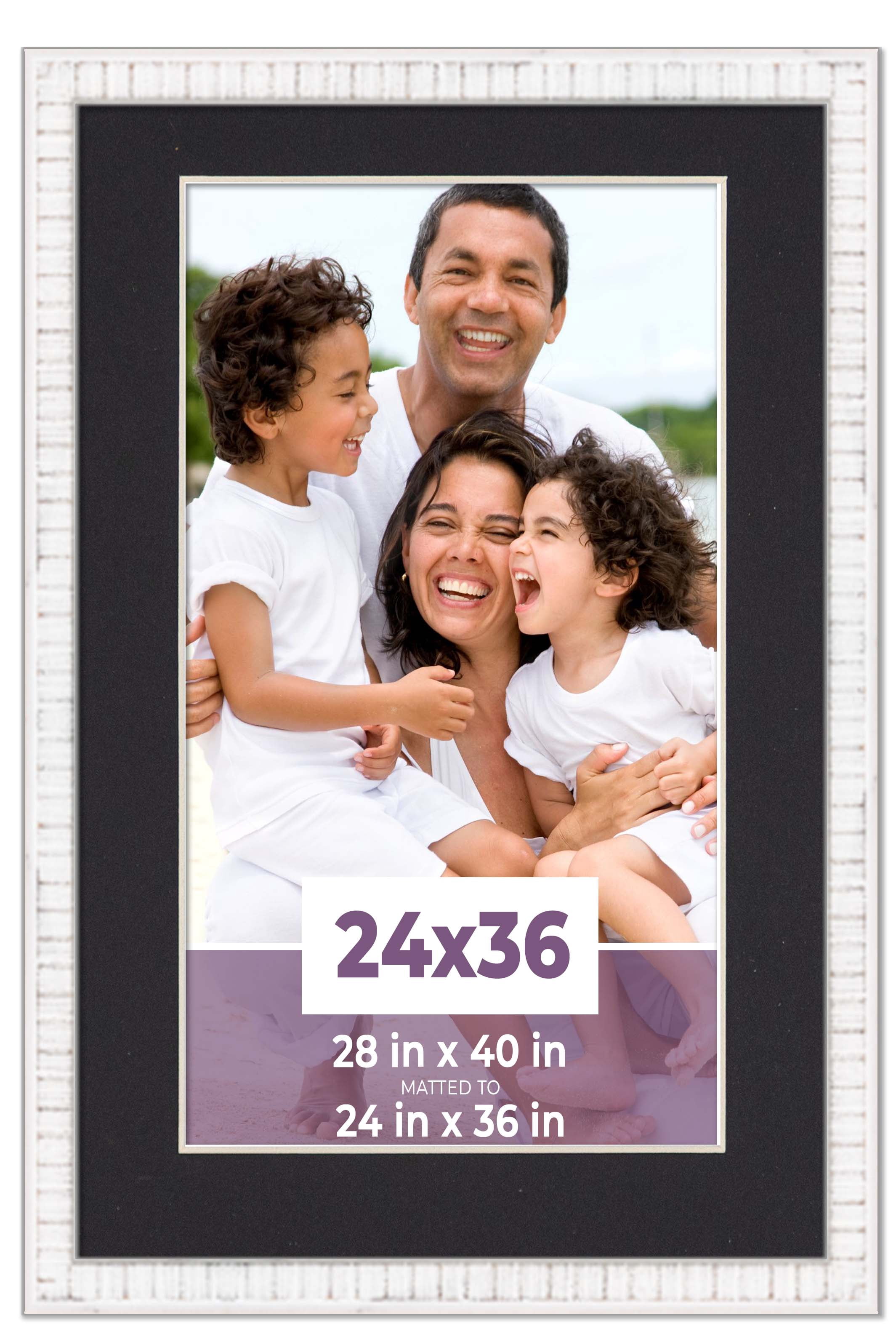 24x36 Frame Gold With Black Picture Mat For 24x36 Photo - Gold 28x40 ...
