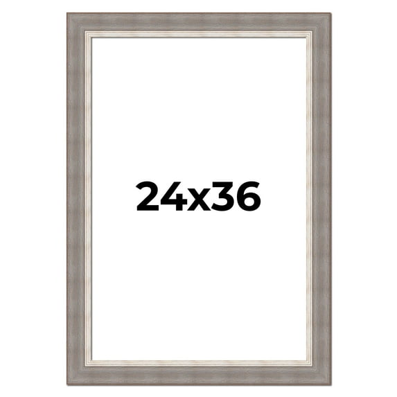 24x36 Frame Grey Real Wood Picture Frame Width 2.75 Inches | Interior Frame Depth 0.5 Inches |