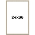 thumbnail image 1 of 24x36 Frame Grey Solid Wood Picture Frame Width 1 Inches | Interior Frame Depth 0.5 Inches |, 1 of 8