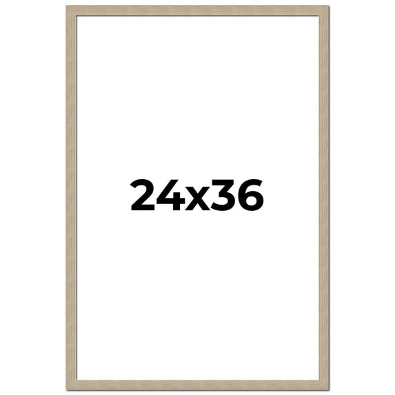 24x36 Frame Grey Solid Wood Picture Frame Width 1 Inches | Interior Frame Depth 0.5 Inches |