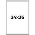 thumbnail image 1 of 24x36 Frame Silver Inner Slope Bevel Picture Frame | 1 Inch Moulding Width | 0.75 Inch Rabbet Depth, 1 of 8