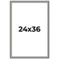 thumbnail image 1 of 24x36 Frame Silver Real Wood Picture Frame Width 1.125 Inches | Interior Frame Depth 0.5 Inches |, 1 of 8