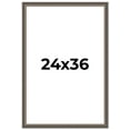 thumbnail image 1 of 24x36 Frame Silver Real Wood Picture Frame Width 1.25 Inches | Interior Frame Depth 0.5 Inches |, 1 of 8