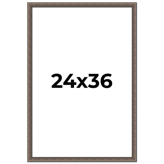 24x36 Frame Silver Real Wood Picture Frame Width 1.25 Inches | Interior Frame Depth 0.5 Inches |