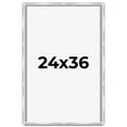 thumbnail image 1 of 24x36 Frame Silver Whitewashed Wood Grain Solid Wood Shadow Box | 0.75 Inch Moulding Width | 0.75, 1 of 8
