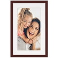 thumbnail image 1 of 24x36 Frame with Mat - Brown 28x40 Frame Wood Made to Display Print or Poster Measuring 24 x 36, 1 of 8