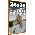 thumbnail image 1 of 24x36 Honey Brown Real Wood Picture Frame Width 0.75 inches | Interior Frame Depth 0.5 inches |, 1 of 8