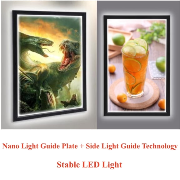 24x36 Inch LED Light Box, Plug-in Aluminum Poster Frame, Ready to Use