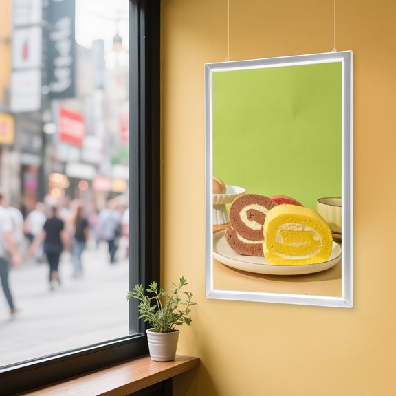 24x36 Inch LED Poster Frame, Backlit Movie Poster Light Box with Soft Uniform Nano Light Guide Plate, Wall Mount Front-Opening Display Frame for Home Theater Cinema Art Gallery Advertising Sign