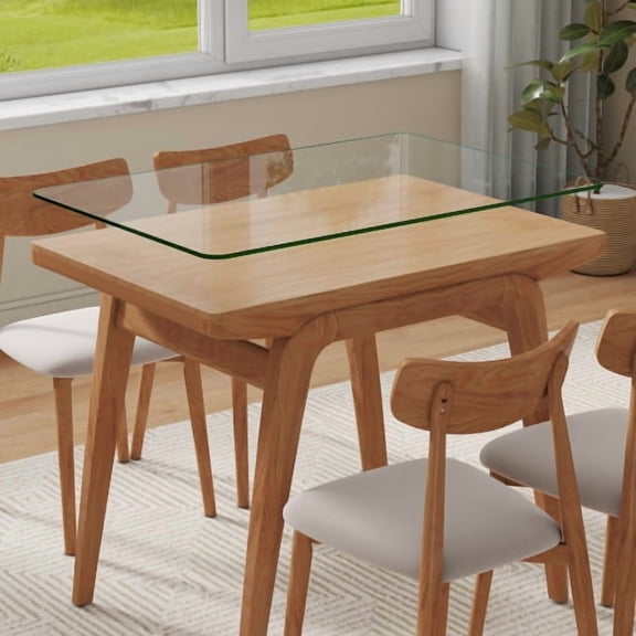 24x36 Inch Rectangular Clear Tempered Glass Table Top Only, Heat Resistant Replacement Tabletop, 24x36x0.31 Inch for Kitchen Restaurant