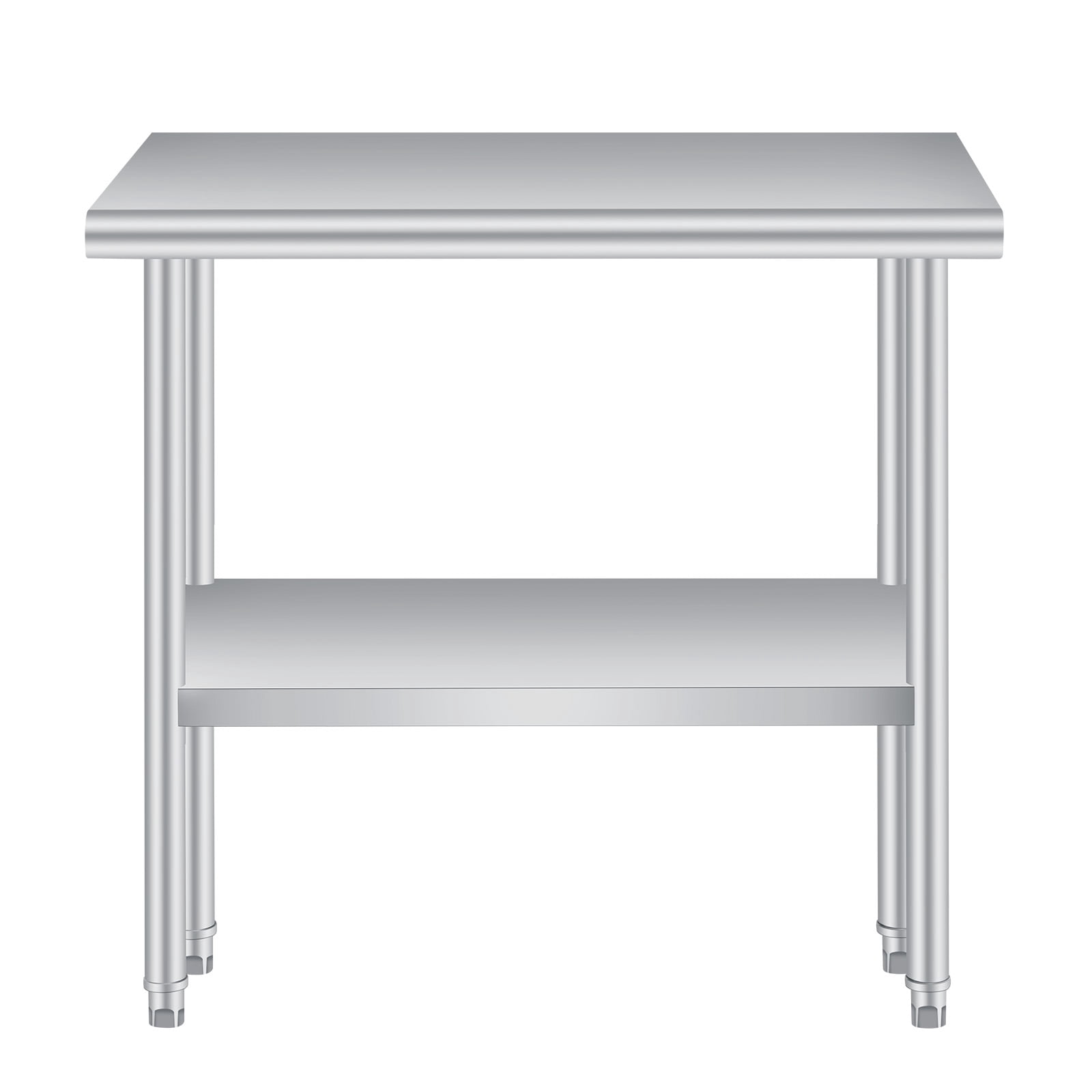 24x36 Inch Stainless Steel Outdoor Kitchen Work Table – Backsplash, Adjustable Undershelf, Rolling Casters, Heavy Duty Prep for Restaurant & Workshop