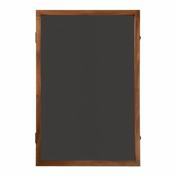 24x36 Jersey Display Case with Solid Pine Wood Frame, UV Treated Window, Velvet Backing Board, and Anti-Theft Lock in Rustic Brown