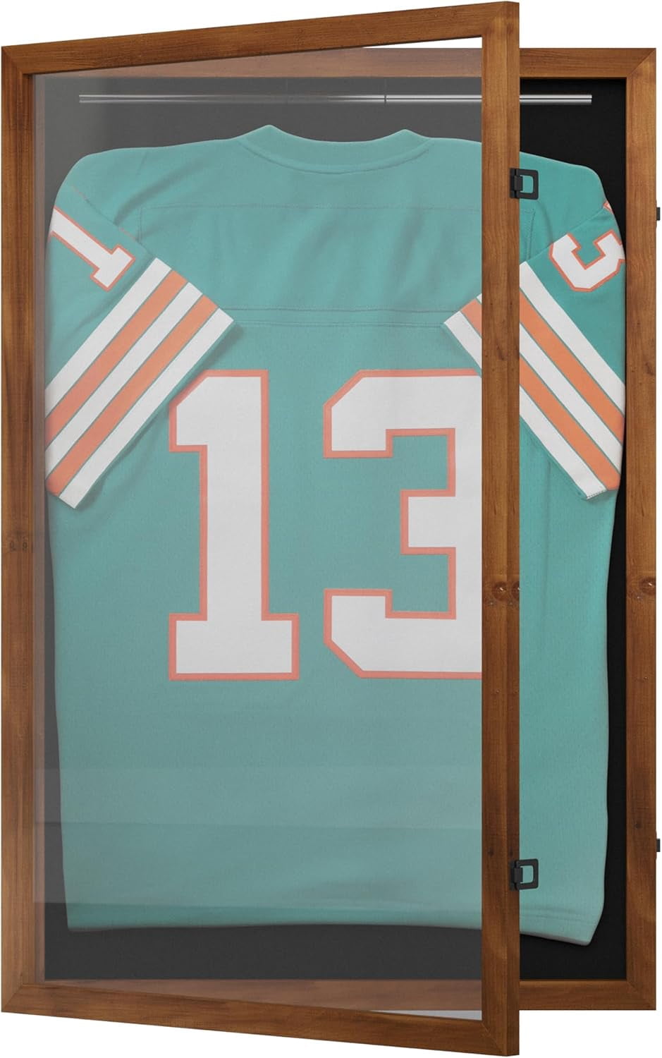 24x36 Jersey Display Case with Solid Pine Wood Frame, UV Treated Window ...