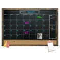 thumbnail image 1 of 24x36 Magnetic Chalkboard Calendar Combo Board- Rustic Frame, 1 of 6
