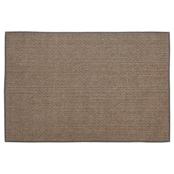 24x36" Non-Skid Polyester Kitchen Rug, Absorbent Low-Profile Floor Mat for Entryway and Sink, Brown