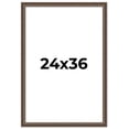 thumbnail image 1 of 24x36 Ornate Brown Real Wood Picture Frame Width 1.5 Inches | Interior Frame Depth 0.5 Inches |, 1 of 8