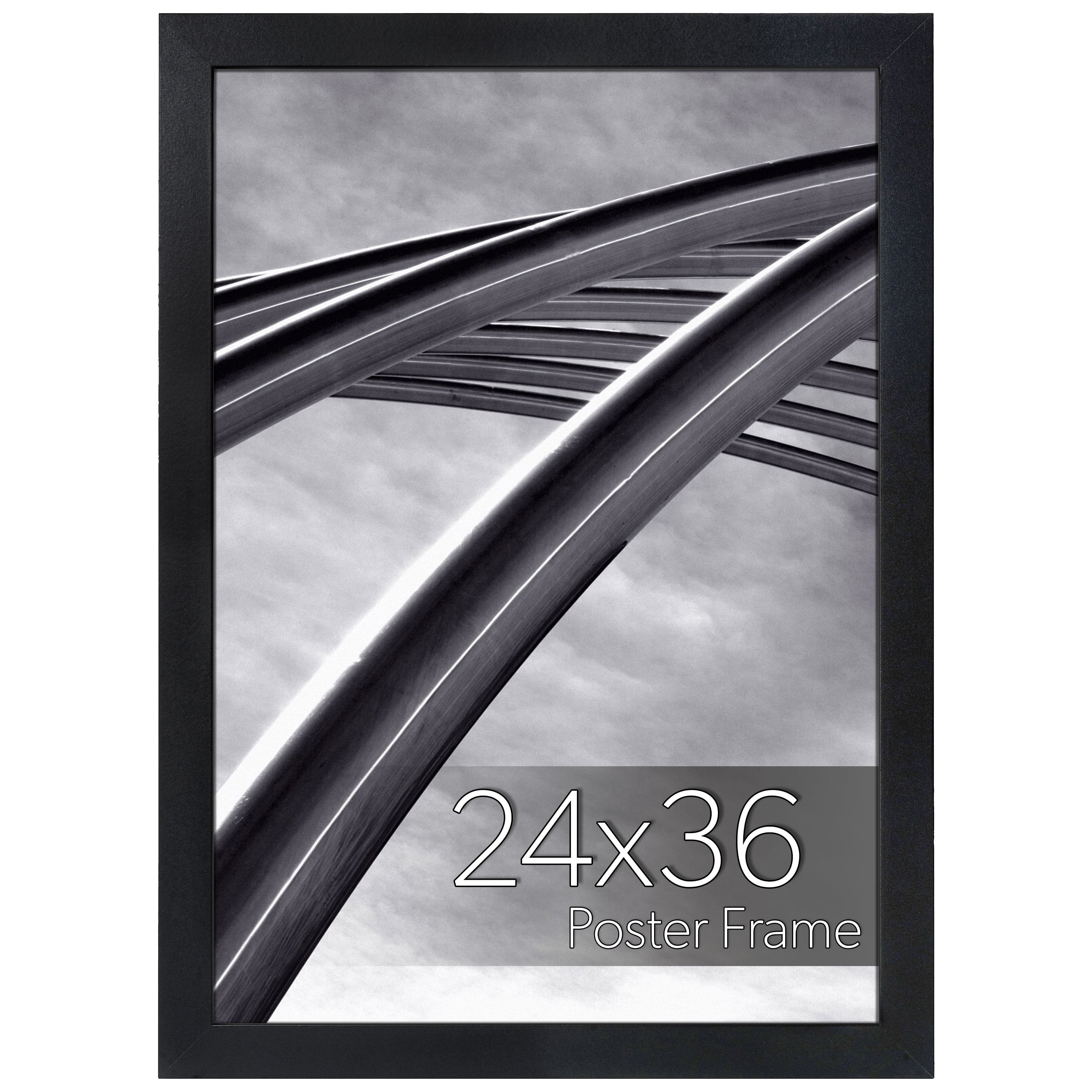 (1) 24x30 - Picture Frame for Puzzles, Photos, Artwork - 1.25 inch Black MDF Frame with Plexi-Glass and Hanging Hardware, Size: 24 x 30