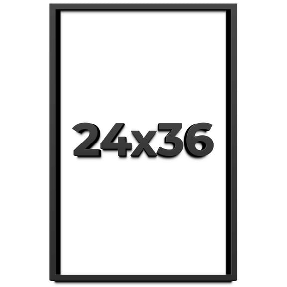 24x36 Shadow Box Black Solid Wood Display Frame with White Acid-Free Backing UV Acrylic & Hanging