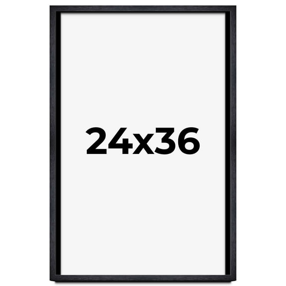 24x36 Shadow Box Frame Black | 1 Inches Deep Real Wood Farmhouse Shadowbox Display Frame | UV