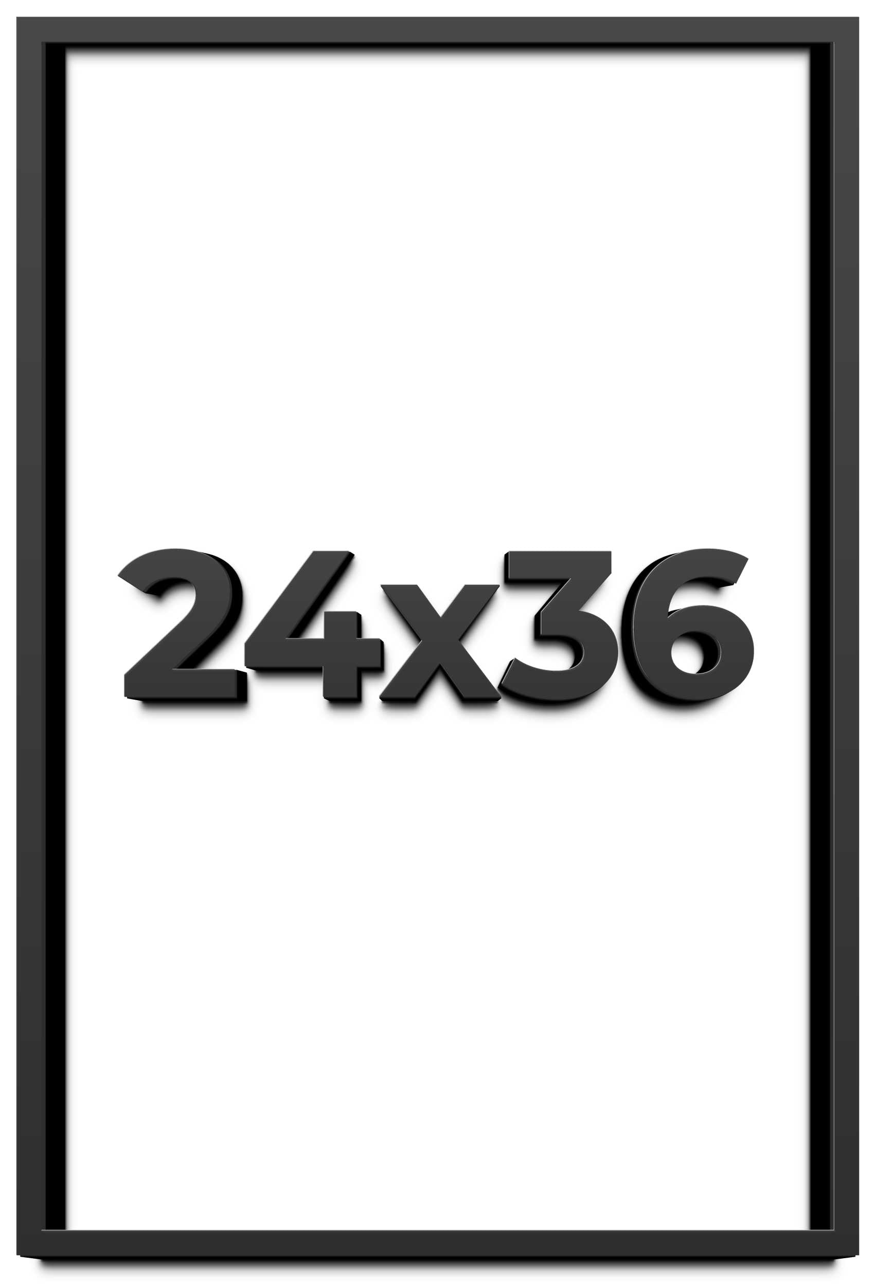 24x36 Shadow Box Frame Black | 2 Inches Deep Real Wood Contemporary ...
