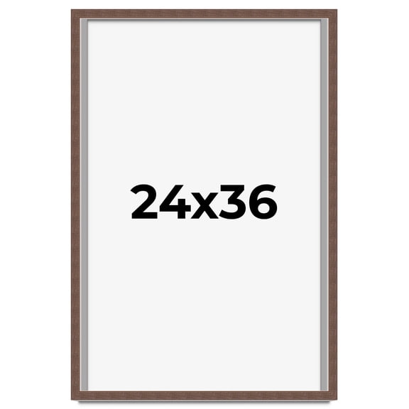 24x36 Shadow Box Frame Brown | 1.125 inches Deep Real Wood Rustic Shadowbox Display Frame | UV