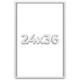 thumbnail image 1 of 24x36 Shadow Box Frame White | 2 Inches Deep Real Wood Contemporary Shadowbox Display Frame | UV, 1 of 8