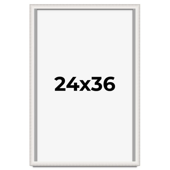 24x36 Shadow Box Silver Brushed Striped Display Frame | 1.625 Inches Deep | 1 Inch Moulding Width |