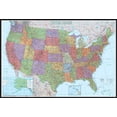 thumbnail image 1 of 24x36 United States, USA US Decorator Wall Map Poster Mural Laminated, 1 of 2