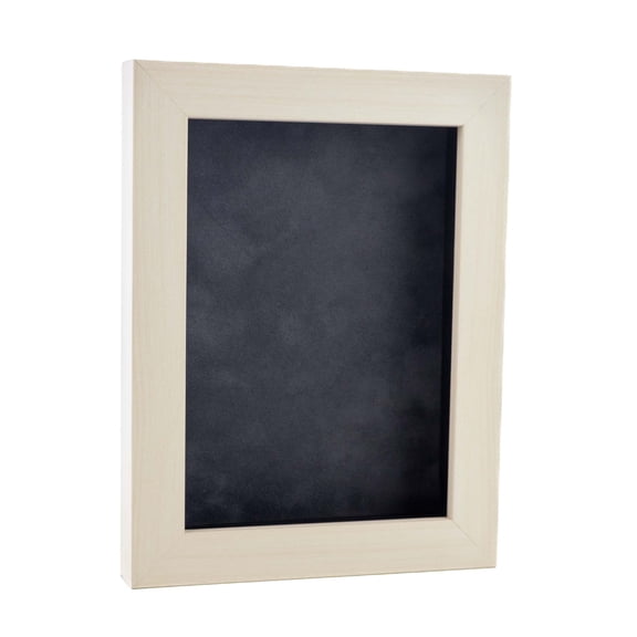 24x36 White Washed Shadowbox Frame - Interior Size 24x36 with 3/4" Usable Depth - Dark Grey Acid-Free Suede Backing
