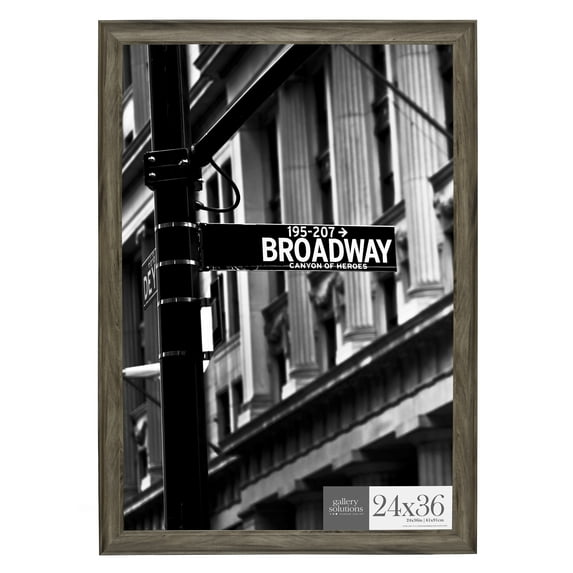 24x36 Wood Wall Mount Large Poster Frame, Grey Wash, 24" x 36"