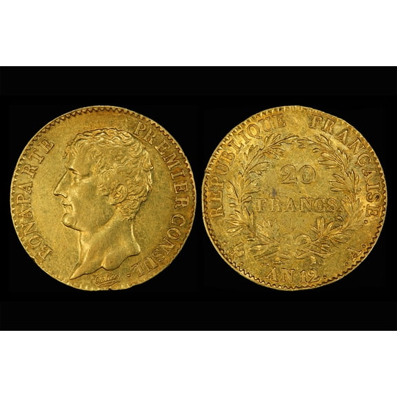 24x36 gallery poster, 1803 20 gold Napoleon gold coin