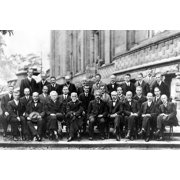 24x36 gallery poster, 1927 Solvay Conference in Brussels, a gathering of the worlds top physicists. Einstein is in the center.