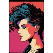 24x36 gallery poster, 1980s new wave synth pop girl salon art p5