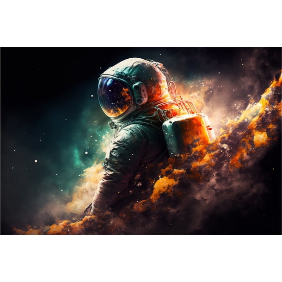 24x36 gallery poster, Astronaut in Space p2