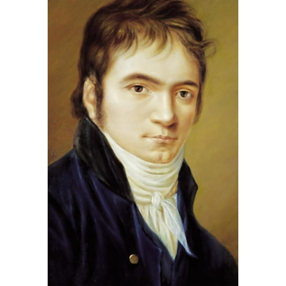 24x36 gallery poster, Beethoven in 1803, painted by Christian Horneman