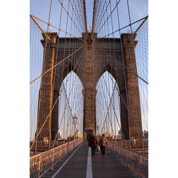 24x36 gallery poster, Brooklyn Bridge cables, New York City