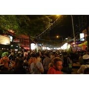 24x36 gallery poster, Changkat Bukit Bintang an upmarket gastronomy area and red light district in Kuala Lumpur at night