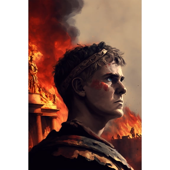 24x36 gallery poster, Emperor Nero watching Rome burn p3