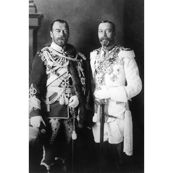 24x36 gallery poster, Emperor Nicholas II of Russia with his cousin, King George V of the United Kingdom